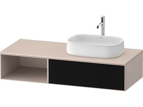 Duravit Zencha 51'' Black/Taupe Super Matt Wall-Mounted Vanity Unit