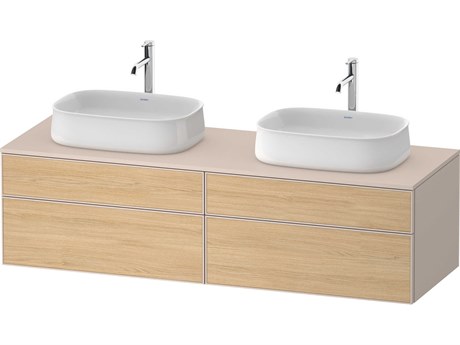 Duravit Zencha 63'' Natural Oak Matt/Taupe Super Matt Wall-Mounted Vanity Unit