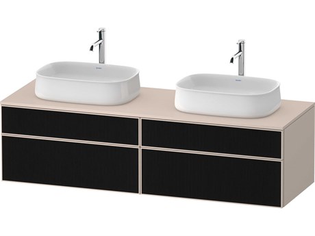 Duravit Zencha 63'' Black/Taupe Super Matt Wall-Mounted Vanity Unit