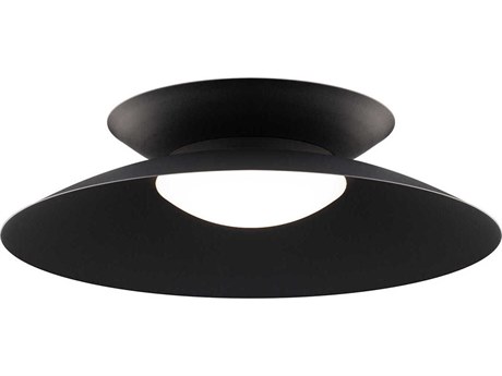dweLED by WAC Lighting Miso 1-Light Black Semi Flush Mount