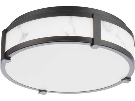 dweLED by WAC Lighting Constantine 1-Light Black LED Round Flush Mount