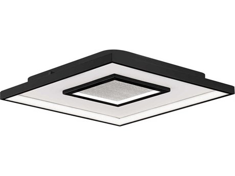 dweLED by WAC Lighting Pinpoint 1-Light Black Geometric Flush Mount