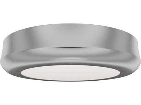 dweLED by WAC Lighting Parthenon 1-Light Brushed Nickel Round Flush Mount