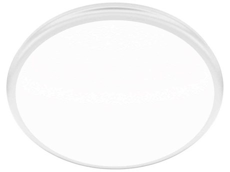 dweLED by WAC Lighting Parthenon 1-Light White Round Flush Mount