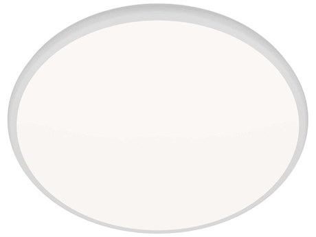 dweLED by WAC Lighting Parthenon 1-Light White Round Flush Mount