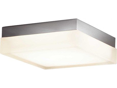 dweLED by WAC Lighting Dice 1-Light Brushed Nickel Glass LED Flush Mount