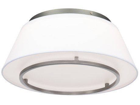 dweLED by WAC Lighting Hailey 1-Light Brushed Nickel LED Empire Flush Mount