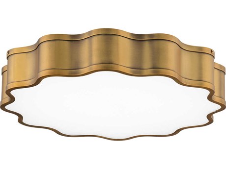 dweLED by WAC Lighting Vaughan 1-Light Aged Brass Round Flush Mount
