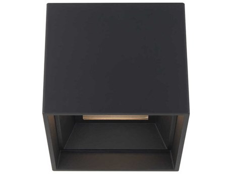 dweLED by WAC Lighting Downtown 1-Light Black Glass LED Flush Mount