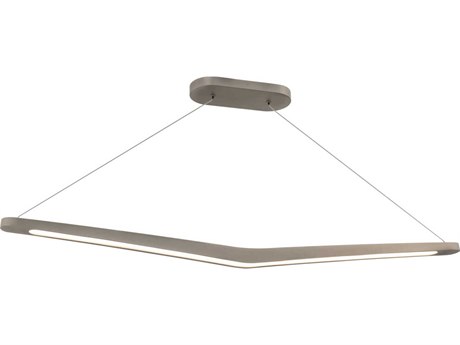 dweLED by WAC Lighting Alleron 1-Light Brushed Nickel Linear Island Pendant