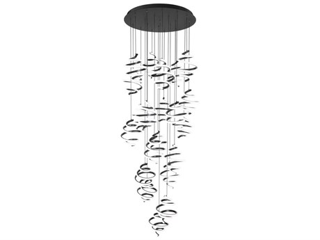 dweLED by WAC Lighting Whirl 21-Light Black Pendant