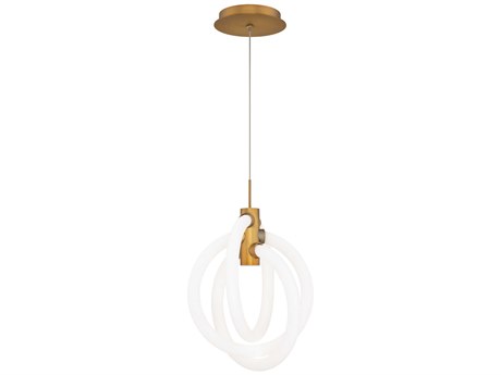 dweLED by WAC Lighting Knot 3-Light Aged Brass Mini Pendant