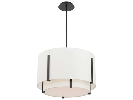 dweLED by WAC Lighting Strum 1-Light Black LED Drum Pendant