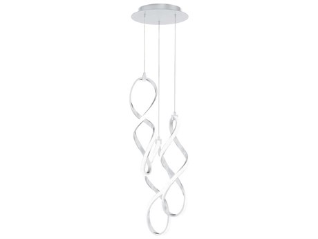 dweLED by WAC Lighting Interlace 3-Light Chrome Mini Pendant