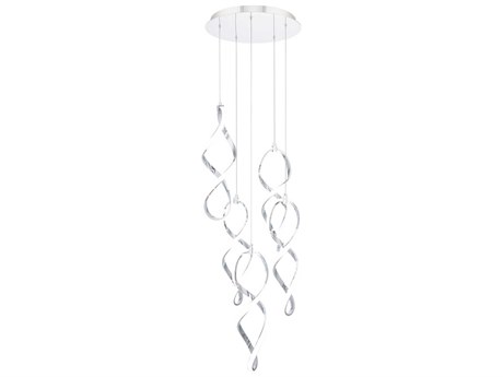 dweLED by WAC Lighting Interlace 5-Light Chrome Pendant