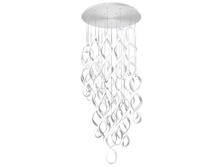 dweLED by WAC Lighting Interlace 21-Light Chrome Pendant