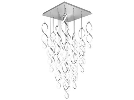 dweLED by WAC Lighting Interlace 25-Light Chrome Pendant