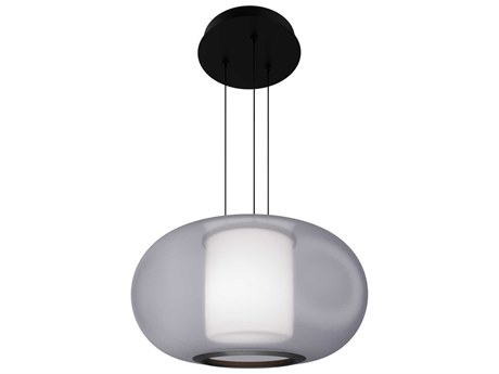 dweLED by WAC Lighting Doma 1-Light Black Round Pendant