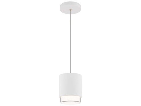 dweLED by WAC Lighting Cloak 1-Light White Cylinder Mini Pendant