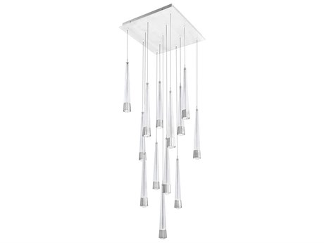 dweLED by WAC Lighting Quill 13-Light Chrome Linear Pendant