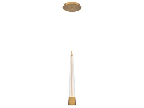 dweLED by WAC Lighting Quill 1-Light Aged Brass Mini Pendant
