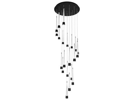 dweLED by WAC Lighting Quill 21-Light Black Linear Pendant