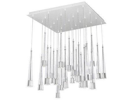 dweLED by WAC Lighting Quill 25-Light Chrome Linear Pendant