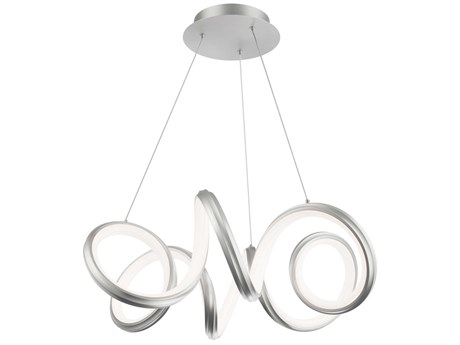 dweLED by WAC Lighting Mamba 1-Light Brushed Nickel LED Round Pendant