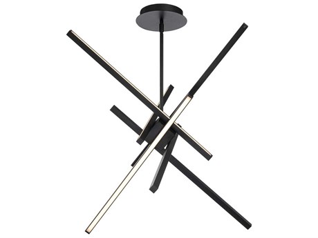dweLED by WAC Lighting Parallax 1-Light Black LED Sputnik Pendant