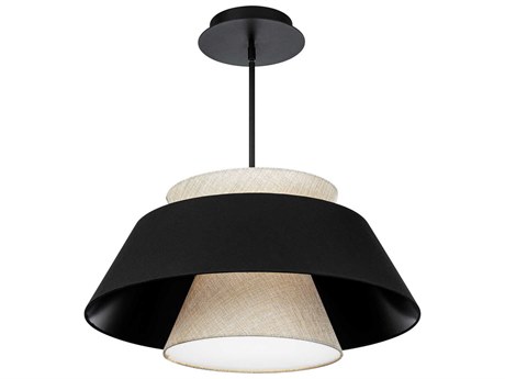 dweLED by WAC Lighting Rockabilly 1-Light Black LED Empire Round Pendant