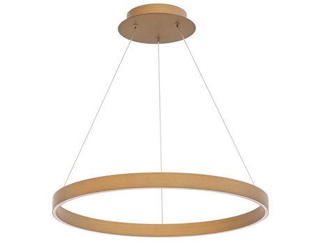 dweLED by WAC Lighting Sirius 1-Light Aged Brass Round Pendant