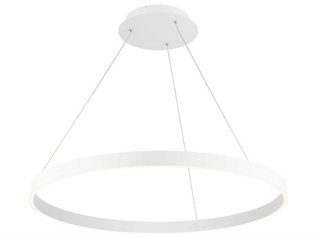 dweLED by WAC Lighting Sirius 1-Light White LED Round Pendant