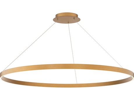 dweLED by WAC Lighting Sirius 1-Light Aged Brass Round Pendant