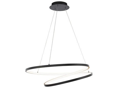 dweLED by WAC Lighting Marques 1-Light Black LED Round Pendant