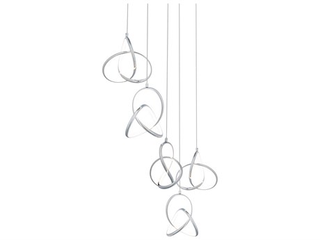 dweLED by WAC Lighting Vornado 5-Light Chrome Pendant