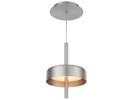 dweLED by WAC Lighting Pierce 1-Light Brushed Nickel LED Round Mini Pendant