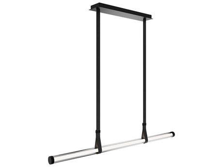 dweLED by WAC Lighting Balance Beam 1-Light Black Linear Island Pendant
