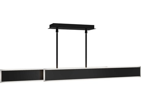 dweLED by WAC Lighting Bastone 2-Light Black Linear Island Pendant