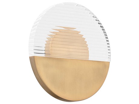 dweLED by WAC Lighting Crescent 1-Light Aged Brass Wall Sconce
