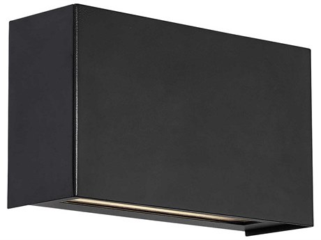 dweLED by WAC Lighting Blok 2-Light Black Glass LED Wall Sconce