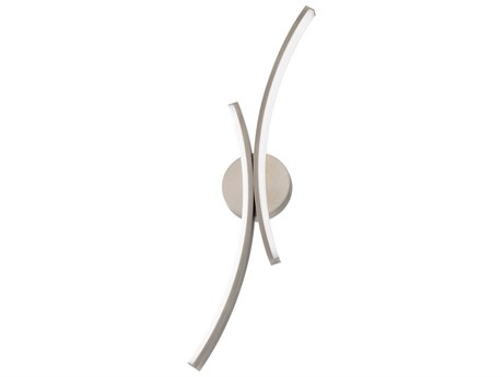 dweLED by WAC Lighting Tusk 2-Light Brushed Nickel Wall Sconce