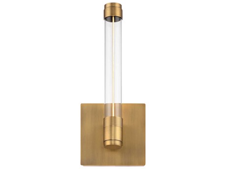 dweLED by WAC Lighting Jedi 1-Light Aged Brass Glass LED Wall Sconce