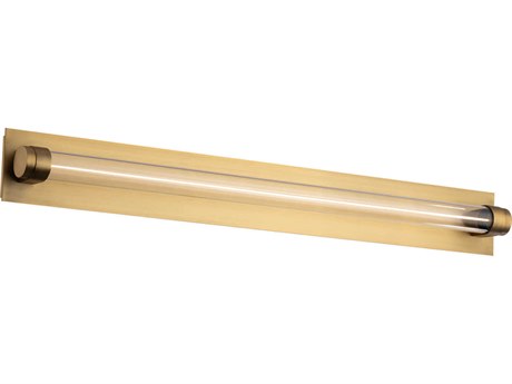 dweLED by WAC Lighting Jedi 1-Light Aged Brass Glass LED Vanity Light