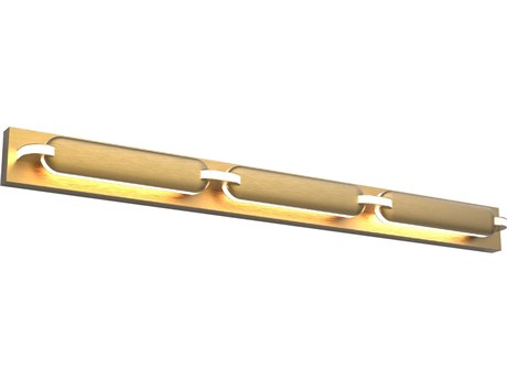 dweLED by WAC Lighting Spectacle 1-Light Aged Brass Vanity Light