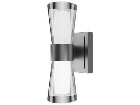 dweLED by WAC Lighting Hourglass 1-Light Brushed Nickel Wall Sconce