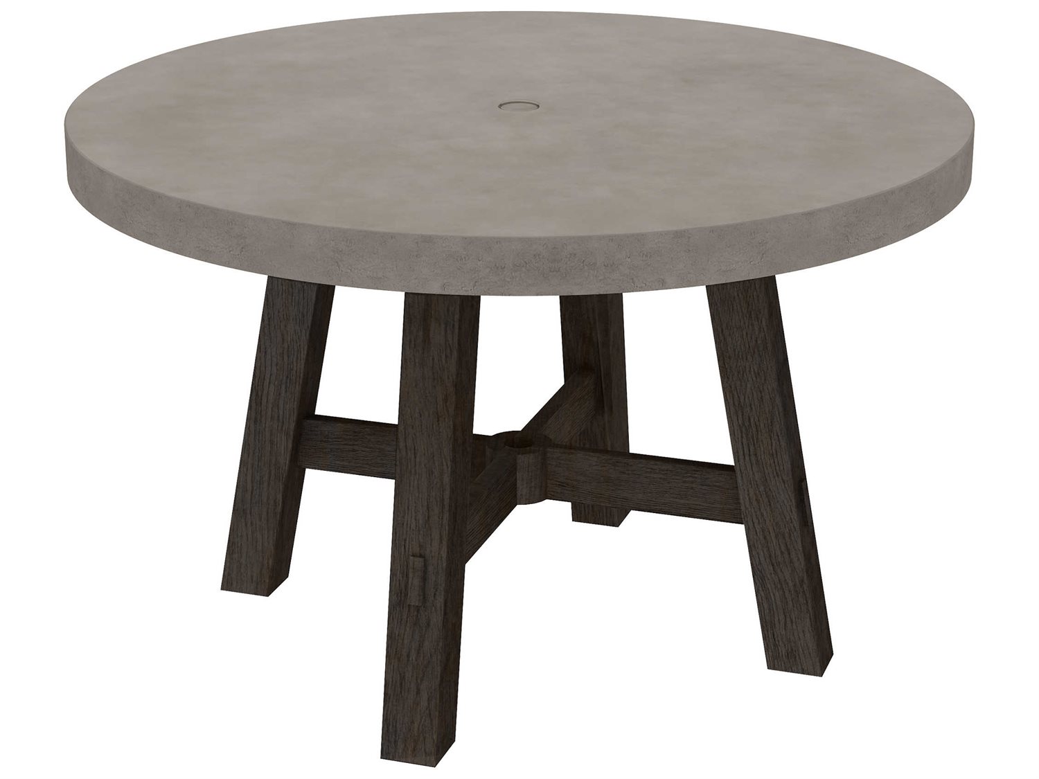 concrete outdoor table with umbrella hole