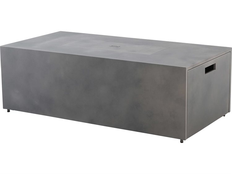 Ebel Antibes Bellino Aluminum Rectangular Patio Fire Pit Table 2