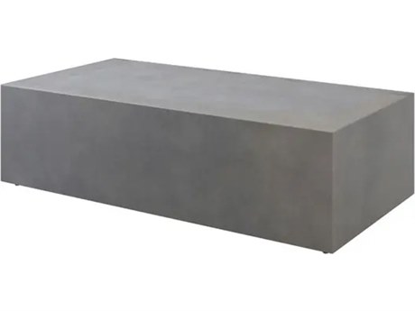 Ebel Antibes Bellino Aluminum Concrete 60''W x 30''D Rectangular Coffee Table