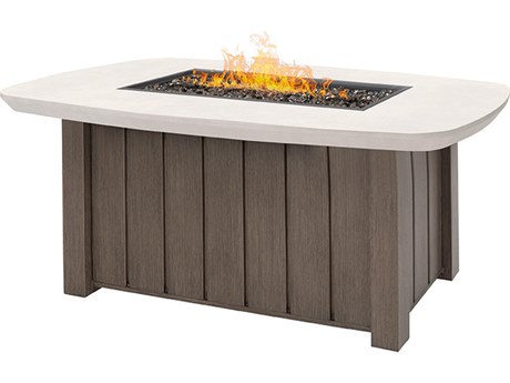 Ebel Bellino Aluminum Rectangular Fire Pit with Lid