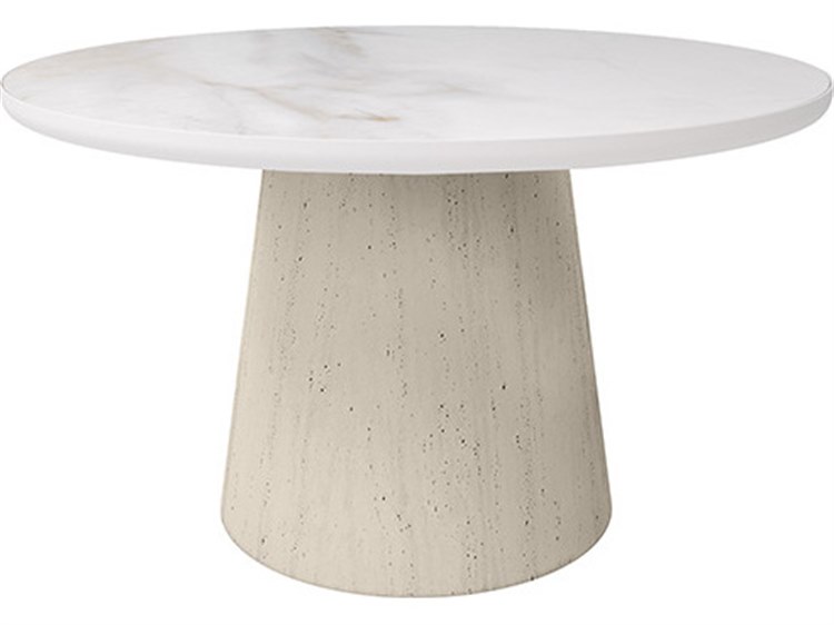 Ebel Pompano Stone Round Dining Table Base
